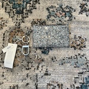 Silver Tory Burch keychain